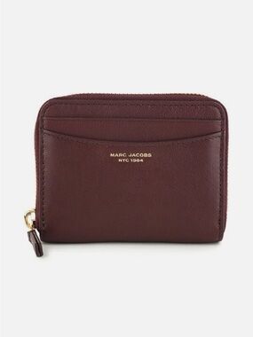 Marc Jacobs The Slim 84 Chianti Leather Zip Around Wallet